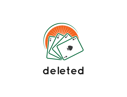 gambling logo with all aces of a card deck