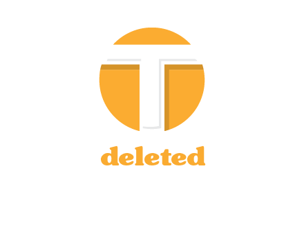 letter t inside the circle logo