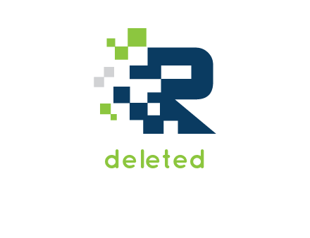 letter R pixels logo