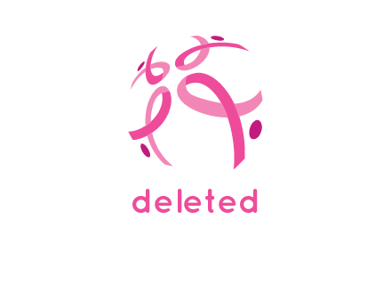 world logo with breast cancer ribbons and dots