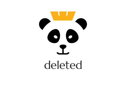 panda face with crown logo