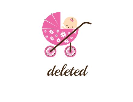baby in stroller childcare logo